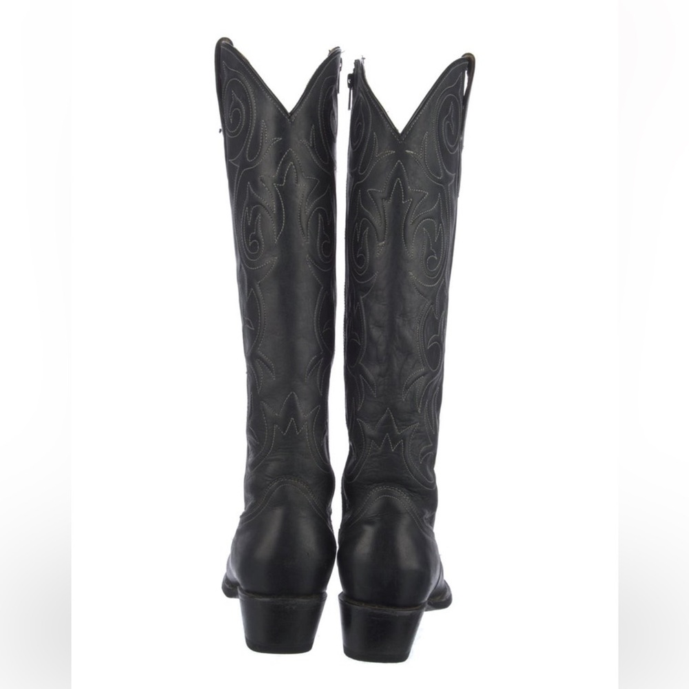 Stetson Blair Black Western Cowboy Leather Boots - Picture 4 of 5